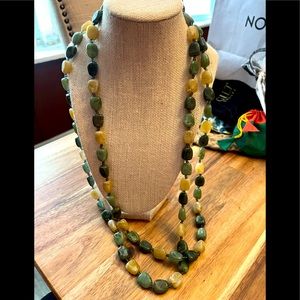 Beautiful Green and beige Stones necklace